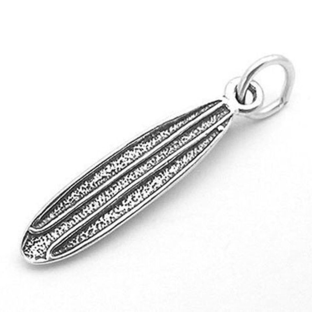 Surfboard Charm In Sterling Silver